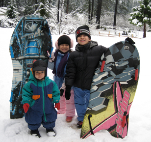 Kids playing in the Snow Kids playing in the Snow
